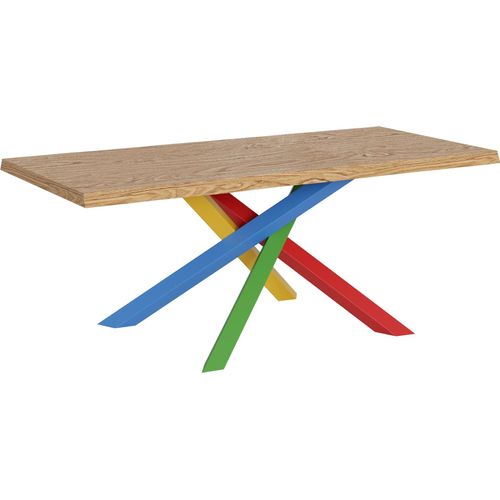 Fester Tisch 90x180 cm Versalux entrindete Eichenbeine 4/B