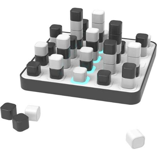 Giiker Smart Four /4 gewinnt Gesellschaftsspiel, Farbe:Weiß-Schwarz