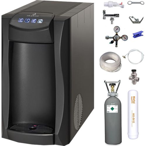 Wassersprudler Sprudelwassergerät Tafelwasseranlage Piccola 15 Fizz schwarz SET
