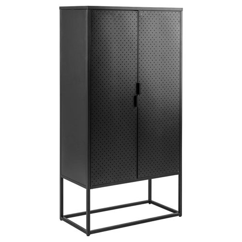 Mid.you Hochschrank , Schwarz , Metall , 80x150x40 cm , Badezimmer, Badezimmerschränke, Hochschränke