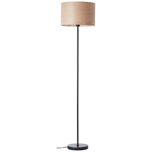 Brilliant Stehleuchte , Schwarz, Hellbraun , Holz, Metall , 161.5 cm , Fußschalter , Lampen & Leuchten, Innenbeleuchtung, Leuchten nach Räumen,