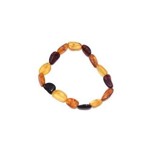 Armband FIRETTI "Schmuck Geschenk Armschmuck Armkette Bernstein Lebensfreude", braun (braun, mehrfarbig, braun, mehrfarbig), Armbänder, Damen, 20cm, Bernstein Silikon, Bernstein, Silikon, Armband, Made in Germany - mit Bernstein