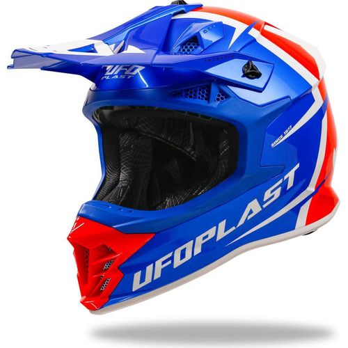 Ufo Plast Motocross Helm Intrepid Helm Interpid XL Blau Rot