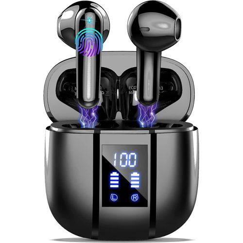 In-Ear-Kopfhörer mit 4 HD Mic, HiFi Stereo Kopfhörer, 48H In Ear Kopfhörer ENC Noise Cancelling Ohrhörer, IPX7 Wasserdicht Earbuds, Touch Control