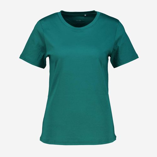 Grünes T-Shirt mit Rundhalsausschnitt