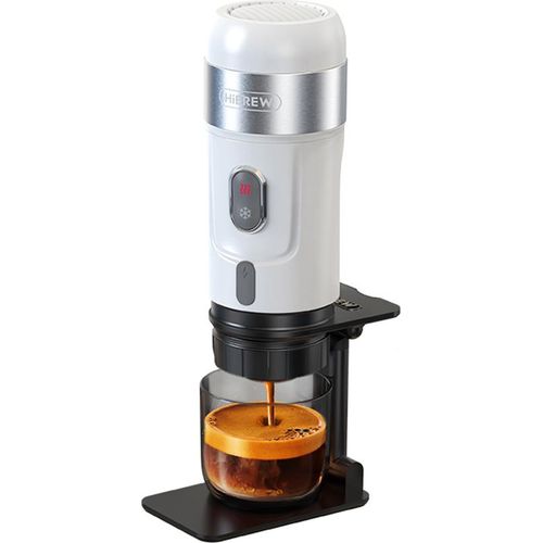 HiBREW H4A 80W Tragbare Kaffeemaschine fuers Auto, 3-in-1-Espressomaschine - Weiss