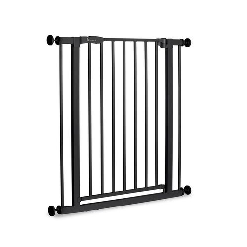Hauck Türschutzgitter Open N Stop 2 , Schwarz , Metall, Kunststoff , 75x77 cm , Verlängerung erhältlich , Kindersicherheit, Schutzgitter