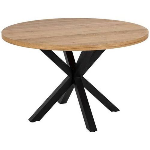 Mid.you Esstisch , Wildeiche , Holz , Wildeiche , furniert , rund , Sternfuß , 76.4 cm , Esszimmer, Tische, Esstische, Esstische rund
