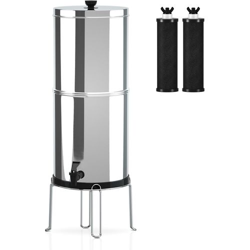 Schwerkraft-Wasserfiltersystem Wasserfiltrationseimer mit St?nder f¹r Zuhause, Outdoor, Camping, Wandern, Notfallvorsorge