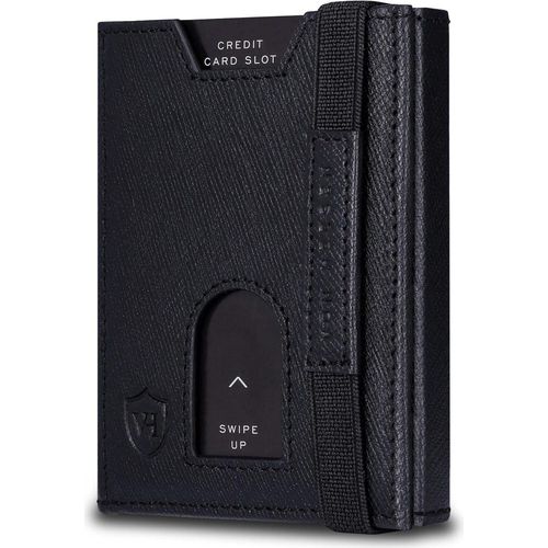Münzfach & RFID-Schutz - Leder Geldbeutel - Mini Geldbörse für Herren und Damen - Kartenetui Echtleder Karten Portemonnaie klein - Kreditkartenetui