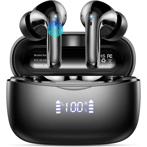 In-Ear-Kopfhörer Bluetooth 5.3 mit 4 ENC Noise Cancelling Mic,56H Kabellose Kopfhörer mit LED-Anzeige, IPX7 Wasserdicht Ohrhörer für Sport und Studium