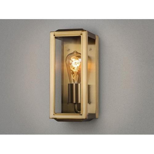 Carpi Wandl. klein E27 Messing mit klarem Glas