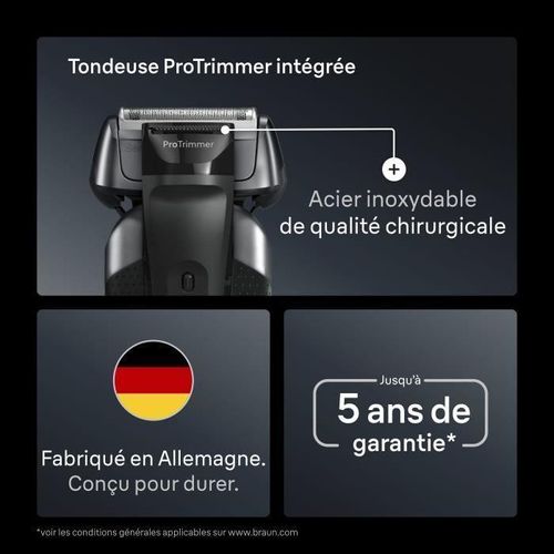 BRAUN Series 8 Elektrorasierer Schwarz 60 Minuten Akkulaufzeit 5 Minuten Schnellladung