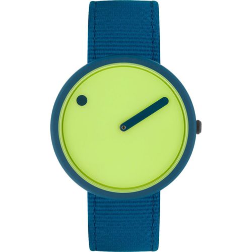 PICTO Uhr Ocean Ghost Net, recyceltes Kunststoffarmband blau