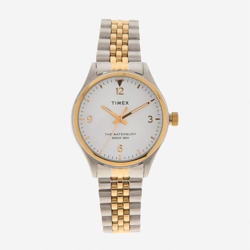 Silber-goldfarbene Armbanduhr
