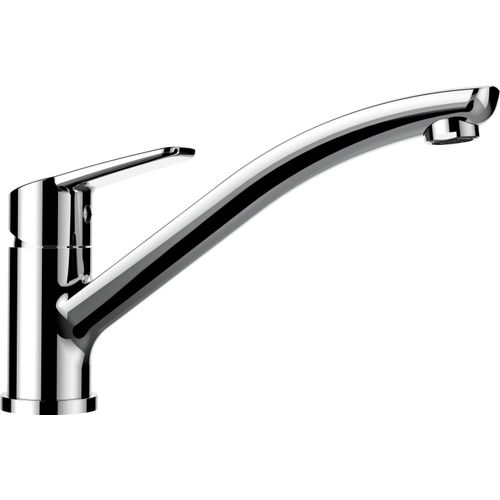 Küchenarmatur SCHOCK "Daja", grau (chrom), B:20,3cm H:15,5cm Ø:5cm, Messing, Armaturen, Küchenarmatur, Hochdruck, Festauslauf, Schwenkbereich 360