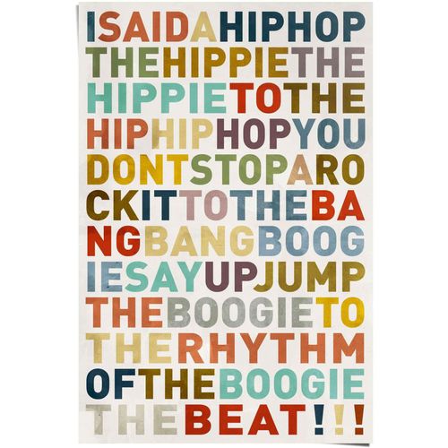 Reinders Poster "Poster I said a HipHop Farbig - Hip-Hop - Songtext - Musik" Musiker 1 Stk. tlg.