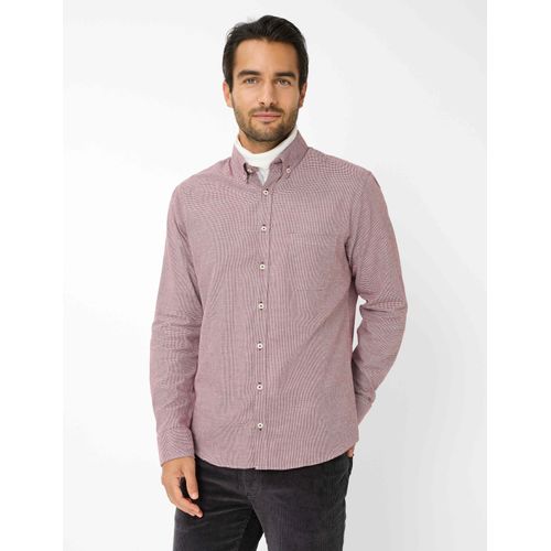 Brax Herren Hemd Style DANIEL velvet, dunkelrot, Gr. XXL Image