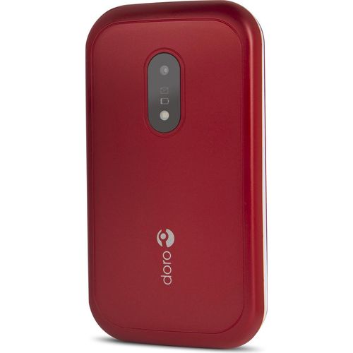 Doro 6040, Klapphandy, Dual-SIM, 7,11 cm (2.8"), 3 MP, 1000 mAh, Rot, Weiß