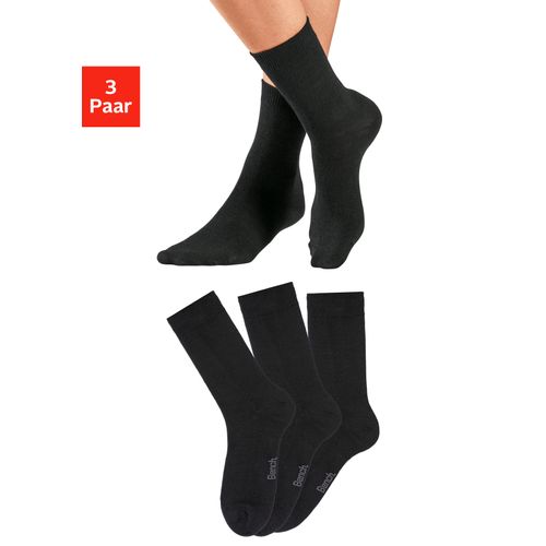 Socken BENCH., Damen, Gr. 39-42, schwarz (3x schwarz), Elasthan, Polyamid, Wolle, unifarben, Socken, Damensocken aus flauschigem Material mit wärmender Wolle