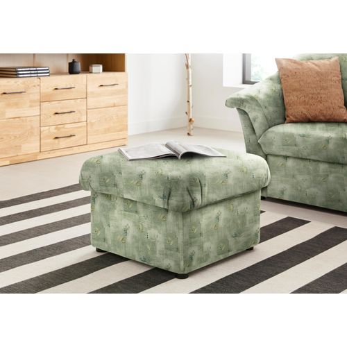 Hocker DOMO COLLECTION "Pegnitz", grün, B:60cm H:39cm T:60cm, 100% Polyester, Hocker, Polsterhocker