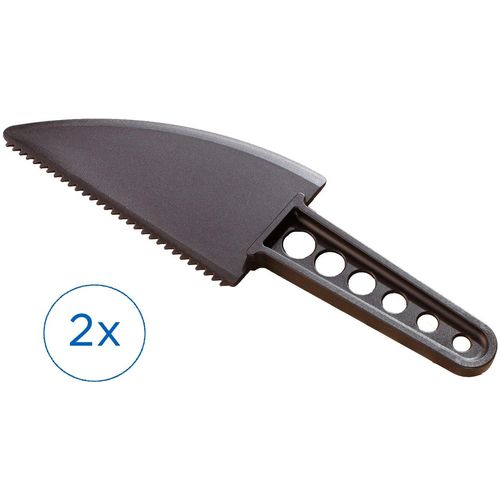 Tortenmesser RUCO, schwarz, Kunststoff, Kochmesser, Antikratz-Tortenmesser/Tortenheber, 2er Set