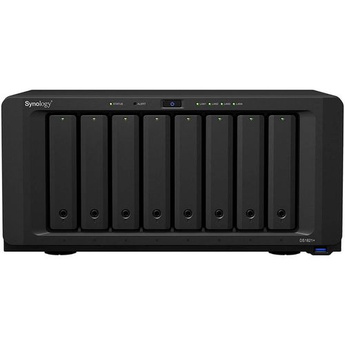SYNOLOGY NAS-Server "DS1821+", schwarz, B:34,3cm H:16,6cm T:24,3cm, NAS-Server