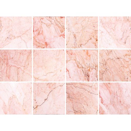 Fliesenaufkleber QUEENCE "Marmor", rosa, B:15cm H:15cm T:0,1cm, Fliesenaufkleber, Stickerfliesen, selbstklebend, Sticker, 12er Set
