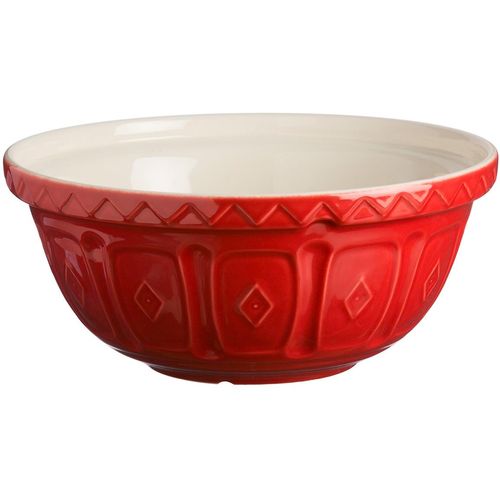 Rührschüssel MASON CASH, rot, H:14cm Ø:29cm, Steingut, Schüsseln, mit markantem Muster, auch als Obst- oder Salatschüssel