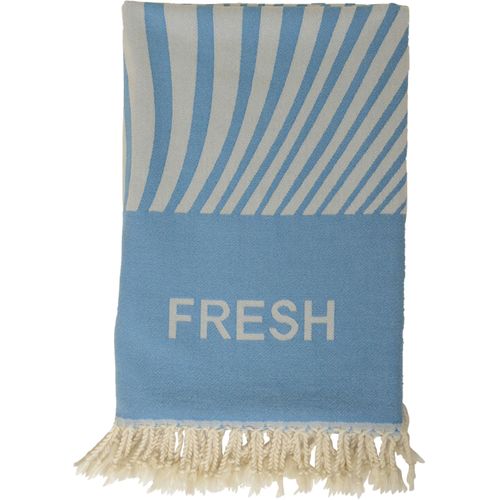 Hamamtuch WEWO FASHION "9850ST", blau (blauwaves), B:100cm L:180cm, Jacquard, Baumwolle, Handtücher, Hamamtuch