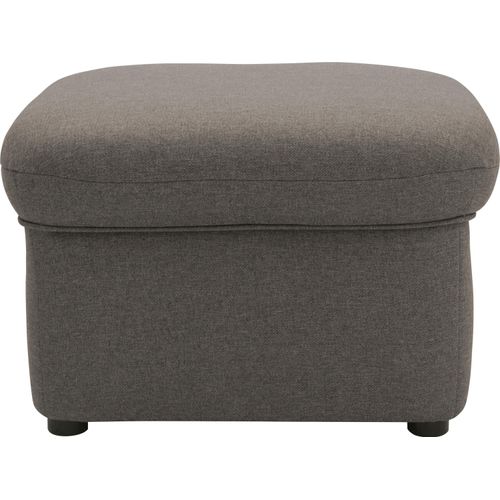 Hocker DOMO COLLECTION "Faenza", grau (stone), B:60cm H:41cm T:60cm, 100% Polyester, Hocker, Polsterhocker, DOMO collection Hocker, in großer Farbvielfalt