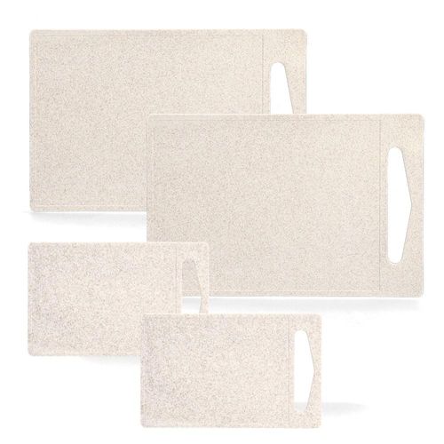 Schneidebrett ZELLER PRESENT, beige, Polypropylen, Schneidebretter, dünn, leicht und platzsparend, Kunststoff/Weizenstroh
