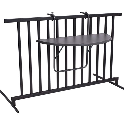 Balkonhängetisch BEST "Butler", grau (anthrazit), B:100cm H:8cm T:50cm, Stahl/Laminierte Tischplatte, Tische, Balkonhängetisch 100x50 cm