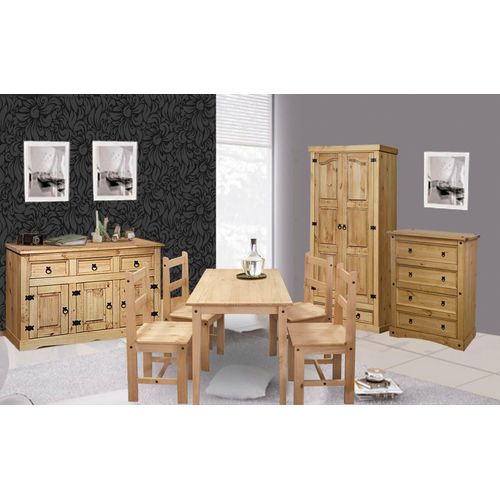 Essgruppe HOME AFFAIRE, beige (natur, natur, natur), B:108cm H:76cm T:65cm, Massivholz, Sitzmöbel-Sets, Holzoberfläche honigfarbend gewachst