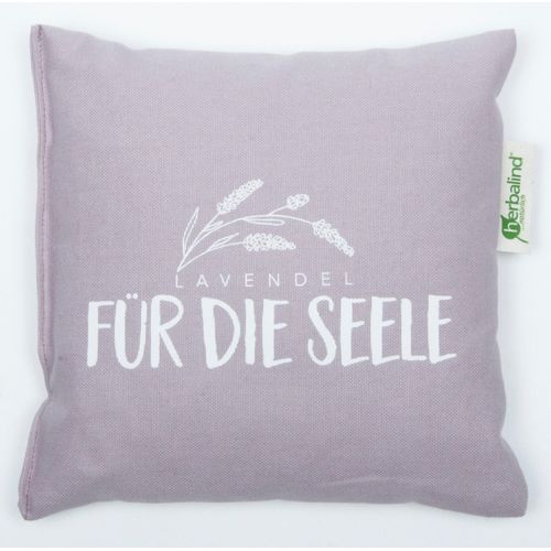 Kräuterkissen HERBALIND "5032 Lavendelkissen FÜR DIE SEELE", lila (flieder, weiß), B:20cm L:20cm, Baumwolle, Funktionskissen