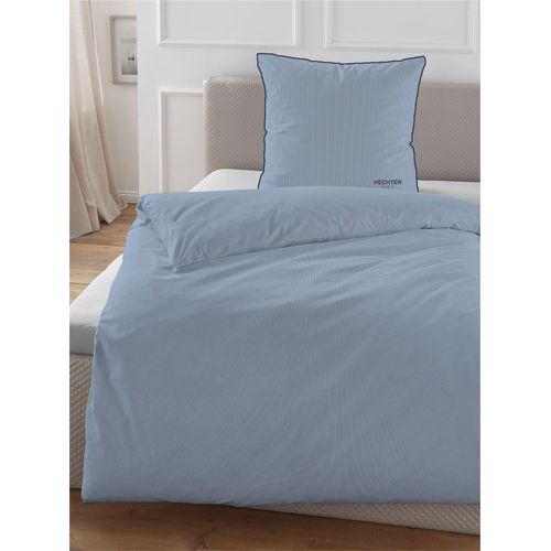 Bettwäsche Gr. 1, blau (marine), B/L: 135cm x 200cm, Satin, B/L: 80cm x 80cm, 2 Stk., Satin, 100% Baumwolle, Bettwäsche