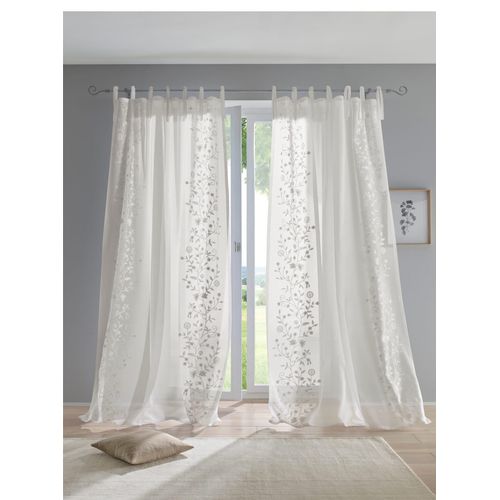 Gardine HEINE HOME Gr. 1, weiß, B:140cm H:145cm, Polyester, Gardinen