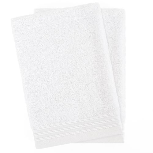 Waschlappen HAMMETEX "2er-Set Waschlappen 15x22 cm, 100% Baumwolle, weich und saugfähig", weiß, B:15cm L:22cm, Baumwolle, Waschlappen