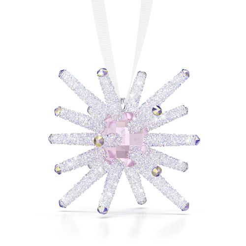 Dekohänger SWAROVSKI "Kristallfigur Sammelfigur Wicked Zauberstab Ornament", weiß (kristallweiß, rosa, metallfarben), Dekohänger, Baumwolle, Kristallglas, Metall, Swarovski Kristall