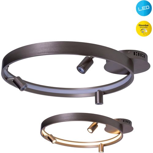 NÄVE LED Deckenleuchte "Tristan", silber (stahl, blank), 4, H: 9cm, 1 Stk., Leuchten, Deckenlampe warmweiß, L: 65cm, 37W, stahl-blank, inkl. Trafo, IP20
