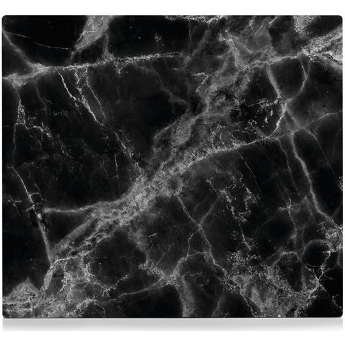 Herdblende-/Abdeckplatte ZELLER PRESENT "Marmor", schwarz, B:50cm L:56cm, Herdabdeckplatten, Silikonfüßen