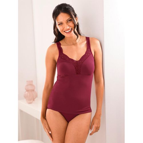 BH-Hemd WÄSCHEPUR, Damen, Gr. 42, bordeaux, 95% Baumwolle, 5% Elasthan, BHs