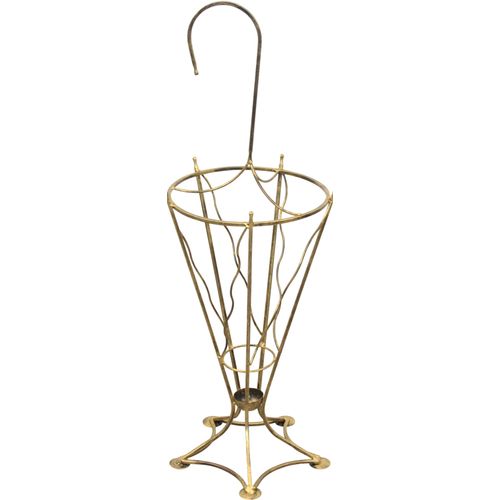 Schirmständer, gold (goldfarben), B:33cm H:91cm T:33cm, Metall, HOFMANN LIVING AND MORE, Regenschirmständer