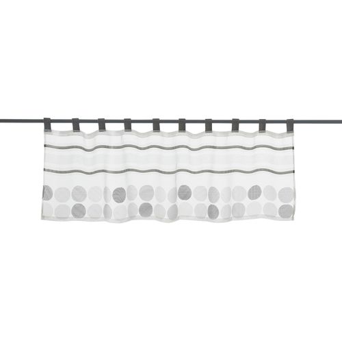 Scheibengardine DECOLIFE "Malie" Gr. 1, weiß, B:140cm H:45cm, Voile, Polyester, Gardinen, HxB: 45x140, Scheibengardine mit Webstruktur