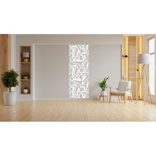 Wandsticker QUEENCE "Dinosaurier", weiß, B:90cm H:250cm, Vinyl, Wandtattoos, DIY-Wandsticker zum Bemalen