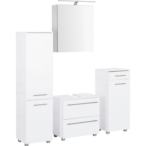 Badmöbel-Set OPTIFIT "Bern", weiß, Kastenmöbel-Sets, Badmöbel-Set