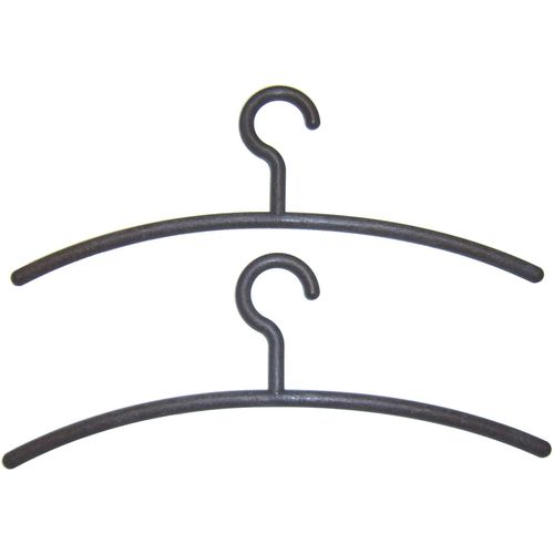 Kleiderbügel RUCO, schwarz, B:42cm H:13cm T:1,5cm, Kunststoff, Kleiderbügel, Kleiderbügel, Kunststoff