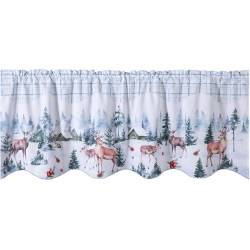 Scheibengardine WECKBRODT "Hayo" Gr. 1, bunt (multi), B:120cm H:45cm, Microfaser, Polyester, Gardinen, Microsatin, blickdicht, Stabtunnel, HxB 45x120cm, Gardine, Store