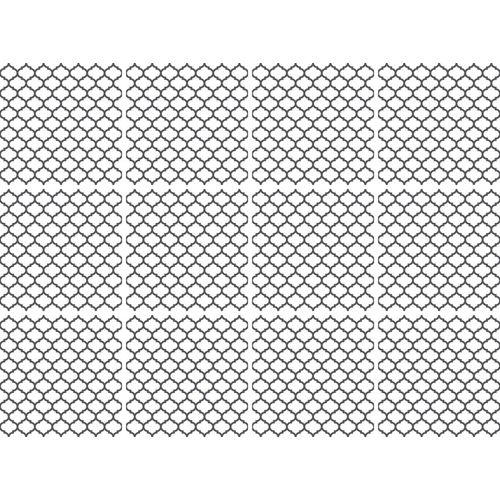 Fliesenaufkleber QUEENCE "Muster", grau, B:15cm H:15cm T:0,1cm, Fliesenaufkleber, Stickerfliesen, selbstklebend, Sticker, 12er Set