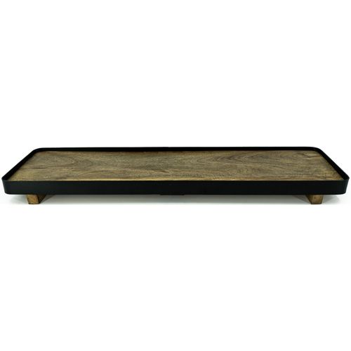 Servierplatte NOOR LIVING, braun, B:16cm H:4cm T:60cm, Holzwerkstoff, Servierplatten, aus exclusivem Mango-Holz
